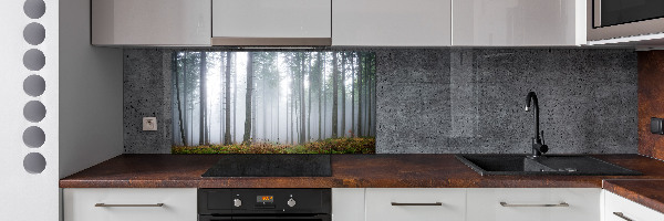 Kitchen splashback Fog in the forest