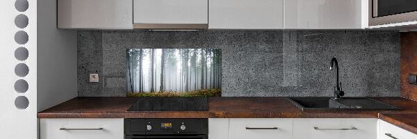 Kitchen splashback Fog in the forest