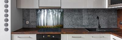 Kitchen splashback Fog in the forest