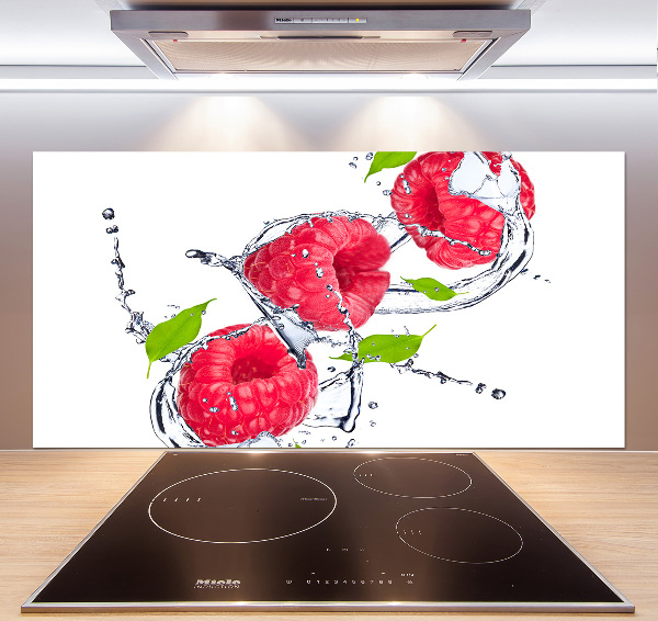 Cooker splashback Raspberry and water