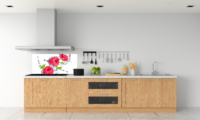 Cooker splashback Raspberry and water