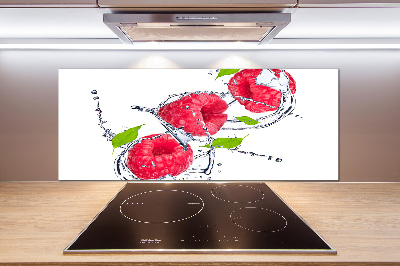 Cooker splashback Raspberry and water