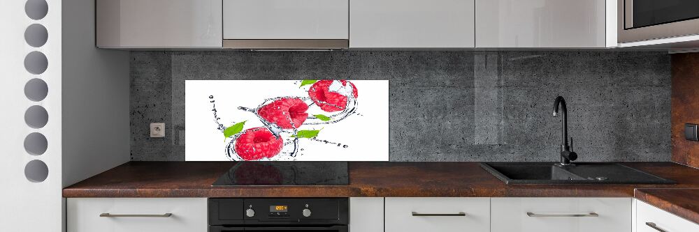 Cooker splashback Raspberry and water