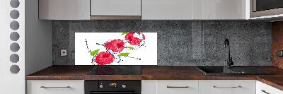 Cooker splashback Raspberry and water