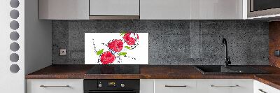 Cooker splashback Raspberry and water