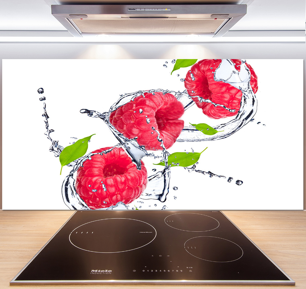 Cooker splashback Raspberry and water