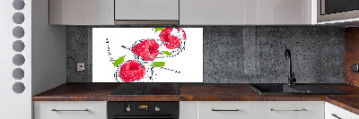 Cooker splashback Raspberry and water