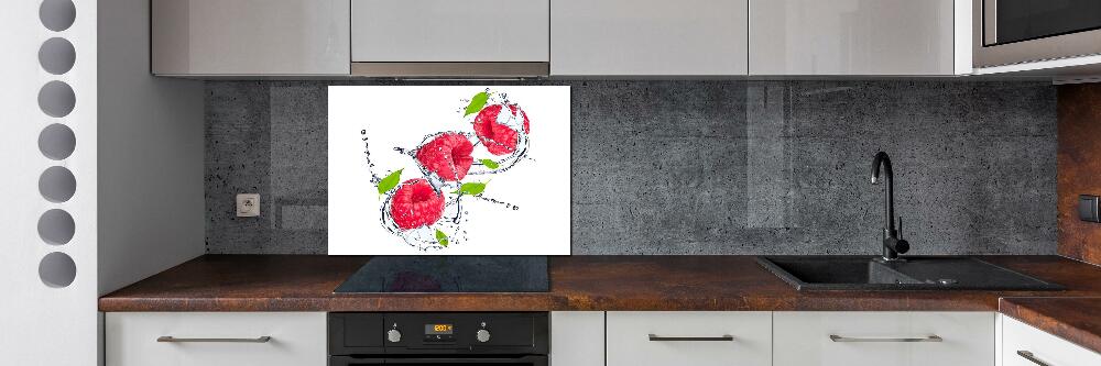 Cooker splashback Raspberry and water