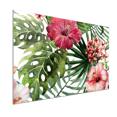 Cooker splashback Tropical flowers