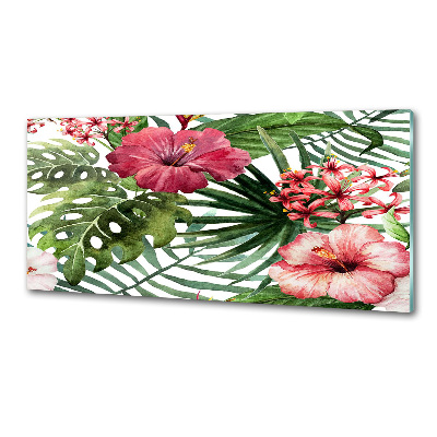 Cooker splashback Tropical flowers