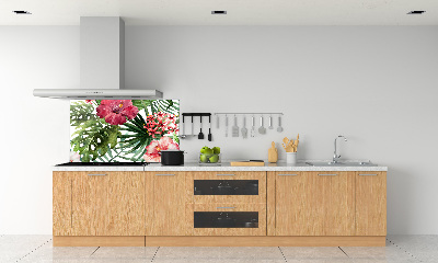 Cooker splashback Tropical flowers