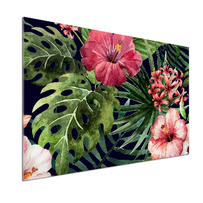 Cooker splashback Tropical flowers