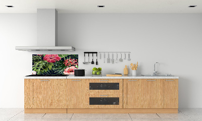 Cooker splashback Tropical flowers