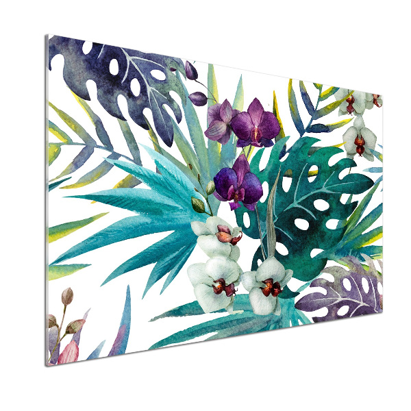 Cooker splashback Tropical flowers