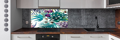 Cooker splashback Tropical flowers