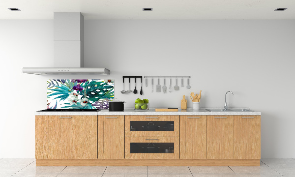 Cooker splashback Tropical flowers