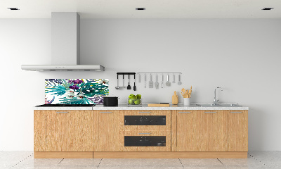 Cooker splashback Tropical flowers