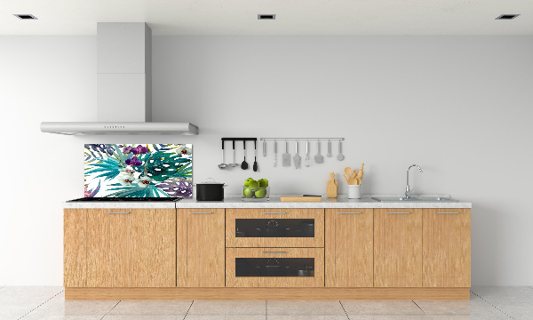 Cooker splashback Tropical flowers