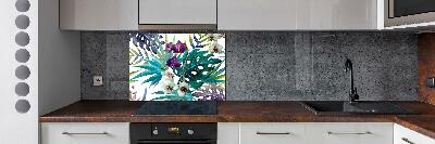 Cooker splashback Tropical flowers