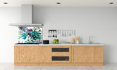 Cooker splashback Tropical flowers