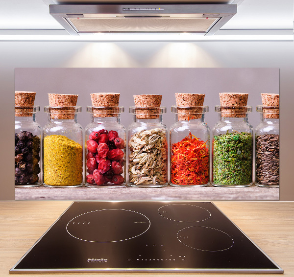 Cooker splashback Colorful spices