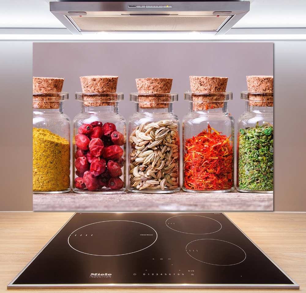 Cooker splashback Colorful spices