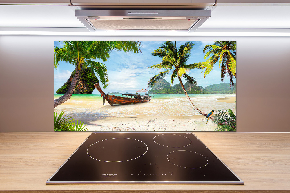 Kitchen splashback Palms on the beach