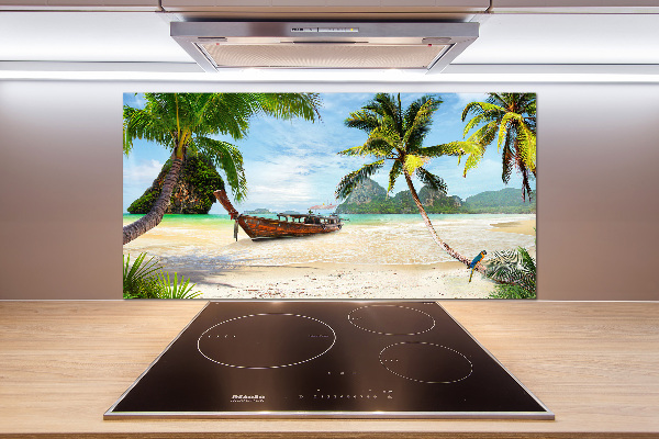 Kitchen splashback Palms on the beach