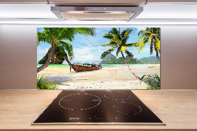 Kitchen splashback Palms on the beach