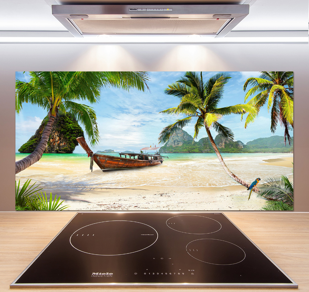 Kitchen splashback Palms on the beach