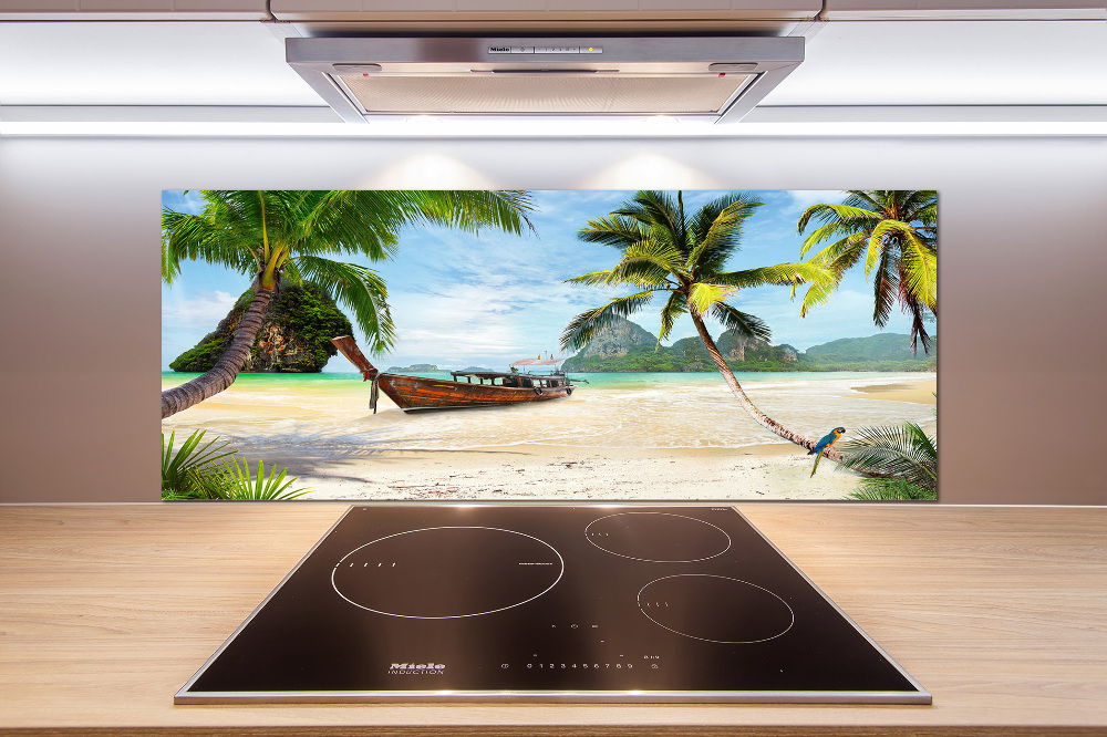 Kitchen splashback Palms on the beach