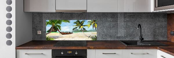 Kitchen splashback Palms on the beach