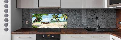 Kitchen splashback Palms on the beach