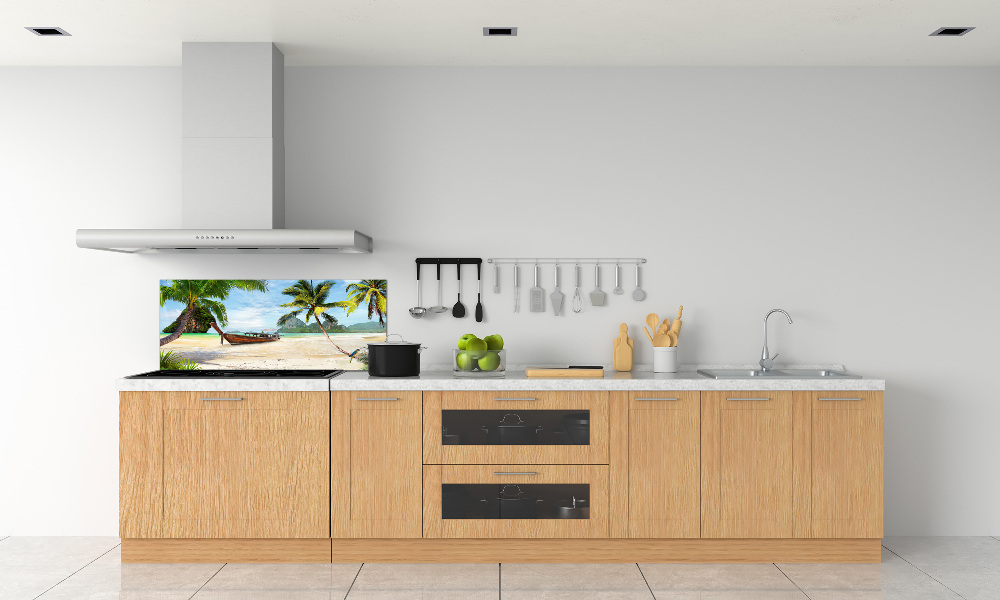 Kitchen splashback Palms on the beach