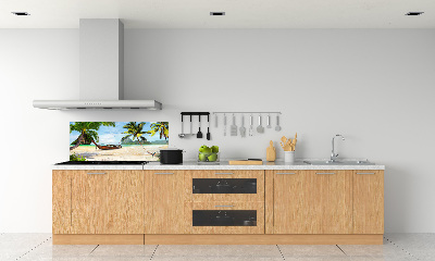 Kitchen splashback Palms on the beach