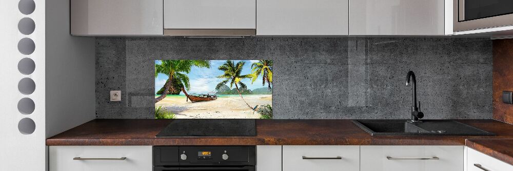 Kitchen splashback Palms on the beach