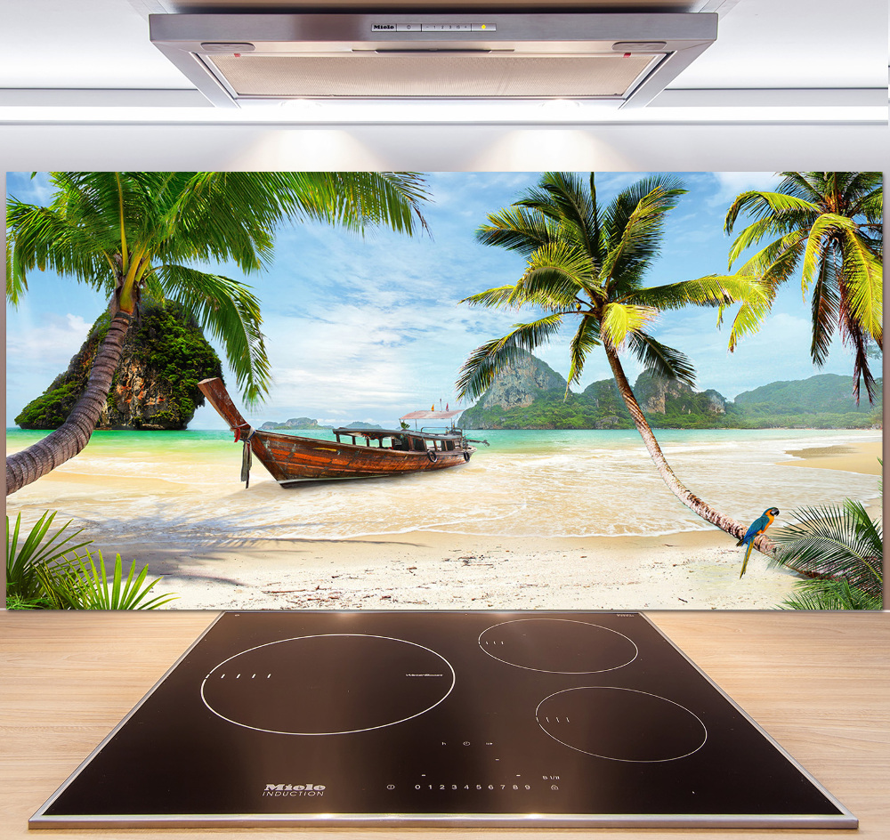 Kitchen splashback Palms on the beach