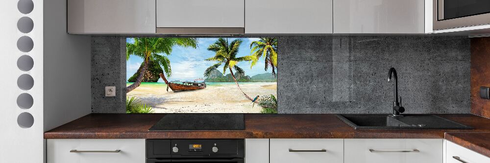 Kitchen splashback Palms on the beach