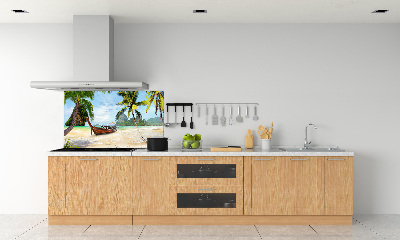 Kitchen splashback Palms on the beach