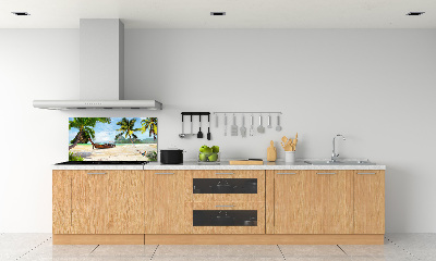 Kitchen splashback Palms on the beach