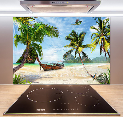 Kitchen splashback Palms on the beach