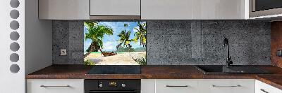 Kitchen splashback Palms on the beach