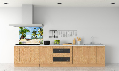 Kitchen splashback Palms on the beach