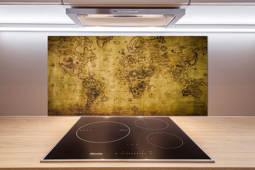 Cooker splashback Old map of the world