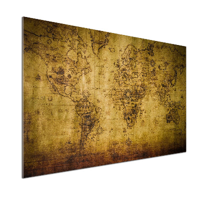 Cooker splashback Old map of the world