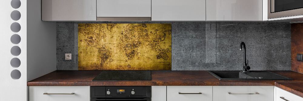 Cooker splashback Old map of the world