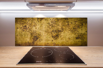 Cooker splashback Old map of the world