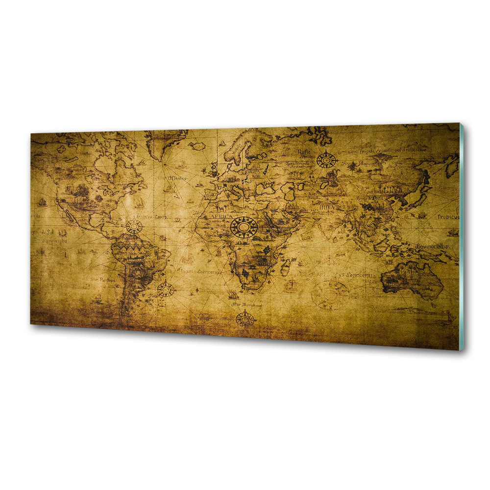 Cooker splashback Old map of the world