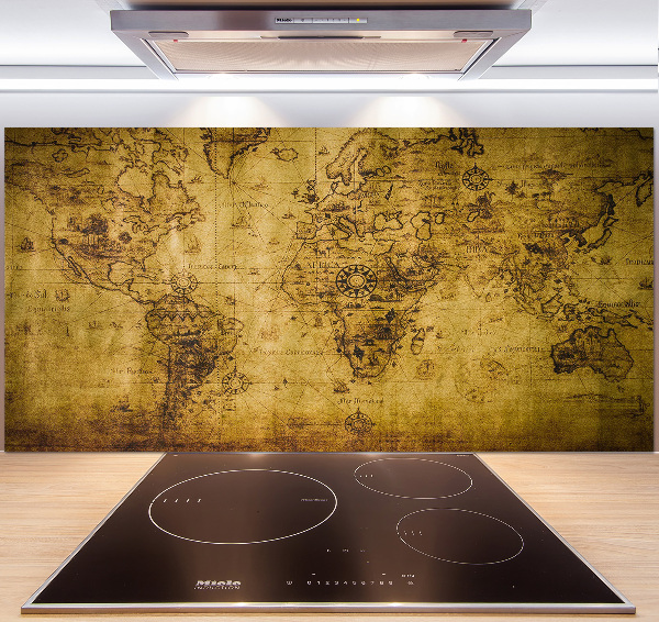 Cooker splashback Old map of the world