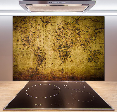 Cooker splashback Old map of the world